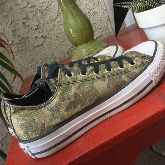 Converse All Star Women's Gold Sparkly Camouflage - Picture 7 of 8